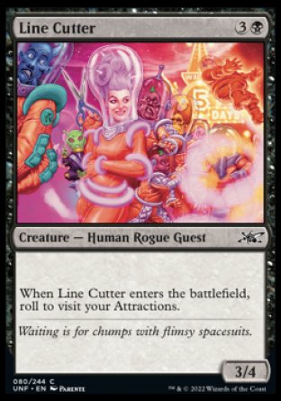 (080) Magic The Gathering Unfinity Single: Line Cutter Holo Common