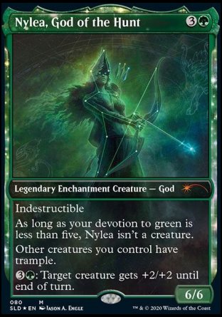 (080) Magic The Gathering Secret Lair Drop Series Single: Nylea, God of the Hunt Holo Mythic