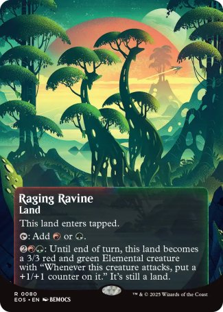 (080) Magic The Gathering Stellar Sights Single: Raging Ravine (V.2) Rare