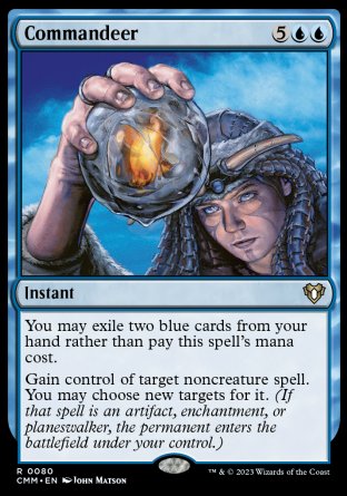 (080) Magic The Gathering Commander Masters Single: Commandeer Holo Rare