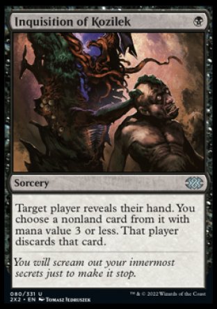 (080) Magic The Gathering Double Masters 2022 Single: Inquisition of Kozilek Holo Uncommon