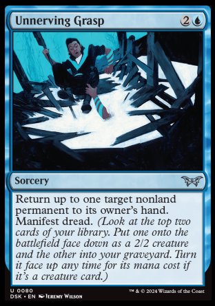 (080) Magic The Gathering Duskmourn: House of Horror Single: Unnerving Grasp Uncommon