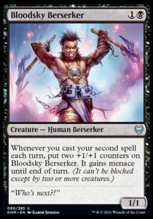 (080/285) Magic The Gathering Kaldheim Single: Bloodsky Berserker Holo Uncommon