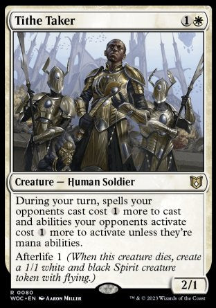 (080) Magic The Gathering Commander: Wilds of Eldraine Single: Tithe Taker Rare