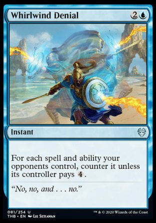 (081/254) Magic The Gathering Theros Beyond Death Single: Whirlwind Denial Holo Uncommon