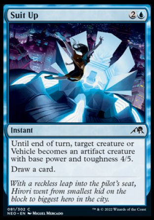 (081) Magic The Gathering Kamigawa: Neon Dynasty Single: Suit Up Holo Common