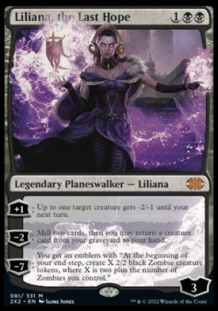(081) Magic The Gathering Double Masters 2022 Single: Liliana, the Last Hope Mythic