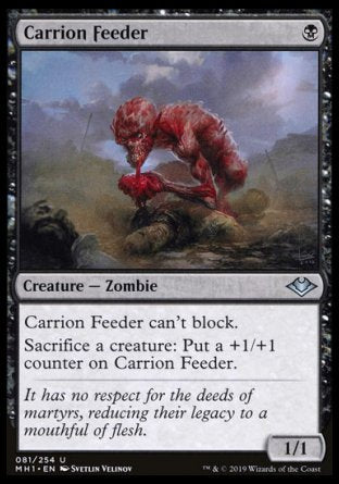 (081/254) Magic The Gathering Modern Horizons Single: Carrion Feeder Holo Uncommon