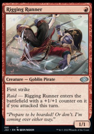 (081) Magic The Gathering Jumpstart 2022 Single: Rigging Runner Uncommon