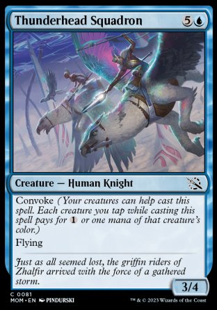 (081) Magic The Gathering March of the Machine Single: Thunderhead Squadron Holo Common