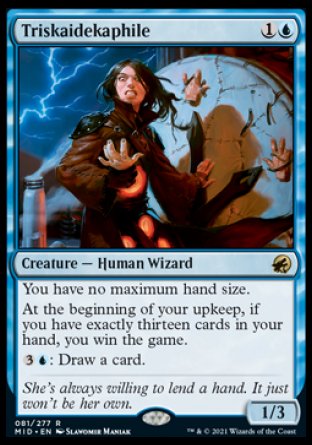 (081) Magic The Gathering Innistrad: Midnight Hunt Single: Triskaidekaphile Holo Rare