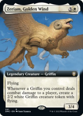 (081) Magic The Gathering Commander: Dominaria United: Extras Single: Zeriam, Golden Wind Rare