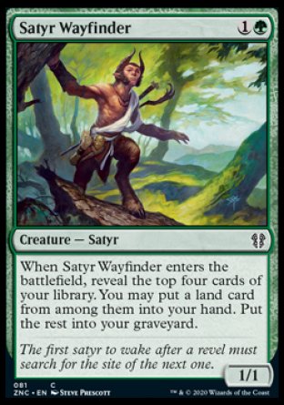 (081) Magic The Gathering Commander: Zendikar Rising Single: Satyr Wayfinder Common