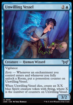 (081) Magic The Gathering Duskmourn: House of Horror Single: Unwilling Vessel Uncommon