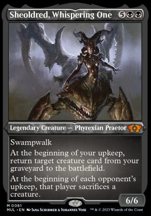 (081) Magic The Gathering Multiverse Legends Single: Sheoldred, Whispering One (V.2) Mythic