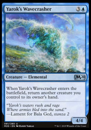(081/280) Magic The Gathering Core 2020 Single: Yarok's Wavecrasher Holo Uncommon