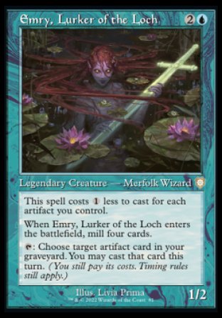 (081) Magic The Gathering Commander: The Brothers' War Single: Emry, Lurker of the Loch Rare