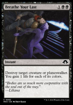 (082) Magic The Gathering Modern Horizons 3 Single: Breathe Your Last Holo Common