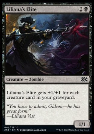 (082) Magic The Gathering Double Masters 2022 Single: Liliana's Elite Holo Common