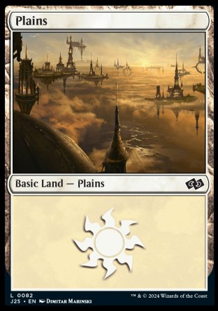 (082) Magic The Gathering Foundations Jumpstart Single: Plains (V.2) Land