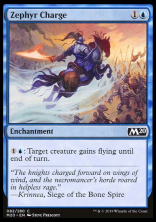 (082/280) Magic The Gathering Core 2020 Single: Zephyr Charge Holo Common