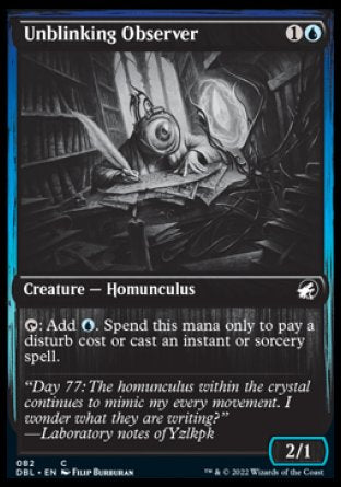 (082) Magic The Gathering Innistrad: Double Feature Single: Unblinking Observer Holo Common