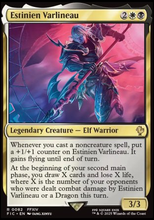 (082) Magic The Gathering Commander: Magic: The Gathering - FINAL FANTASY: Collector's Edition Single: Estinien Varlineau Holo Rare