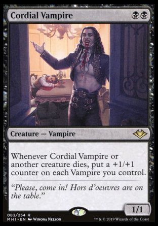 (083/254) Magic The Gathering Modern Horizons Single: Cordial Vampire Holo Rare