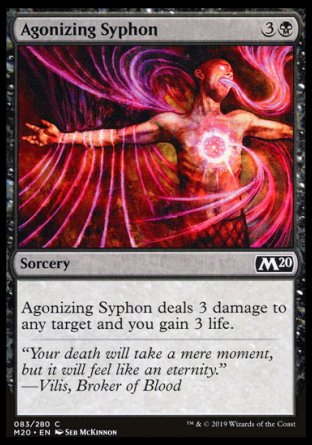 (083/280) Magic The Gathering Core 2020 Single: Agonizing Syphon Holo Common