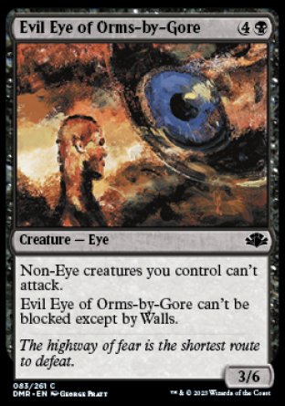 (083) Magic The Gathering Dominaria Remastered Single: Evil Eye of Orms-by-Gore Holo Common