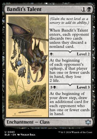 (083) Magic The Gathering Bloomburrow Single: Bandit's Talent  Uncommon