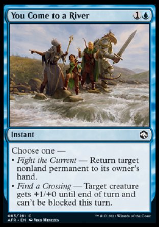 (083) Magic The Gathering Adventures in the Forgotten Realms Single: You Come to a River Holo Common