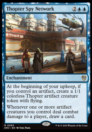 (083) Magic The Gathering Commander: Aetherdrift Single: Thopter Spy Network Rare