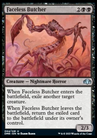 (084) Magic The Gathering Dominaria Remastered Single: Faceless Butcher Holo Uncommon