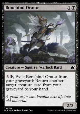(084) Magic The Gathering Bloomburrow Single: Bonebind Orator  Common