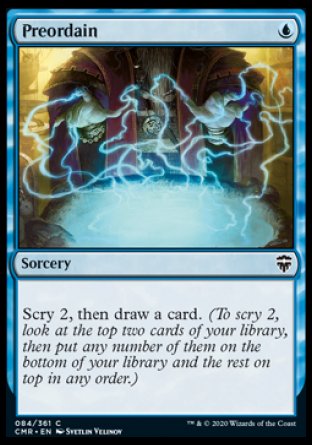 (084/361) Magic The Gathering Commander Legends Single: Preordain Holo Common
