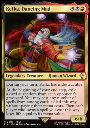 (084) Magic The Gathering Commander: Magic: The Gathering - FINAL FANTASY: Collector's Edition Single: Kefka, Dancing Mad Holo Rare