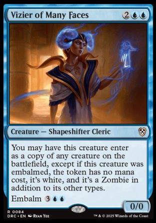 (084) Magic The Gathering Commander: Aetherdrift Single: Vizier of Many Faces Rare