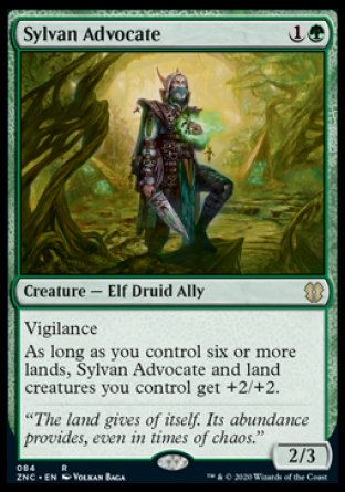 (084) Magic The Gathering Commander: Zendikar Rising Single: Sylvan Advocate Rare
