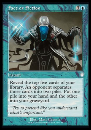 (084) Magic The Gathering Commander: The Brothers' War Single: Fact or Fiction Uncommon