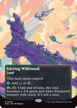 (084) Magic The Gathering Stellar Sights Single: Stirring Wildwood (V.2) Holo Rare