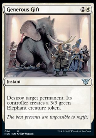 (084) Magic The Gathering Commander: Kamigawa: Neon Dynasty Single: Generous Gift Uncommon