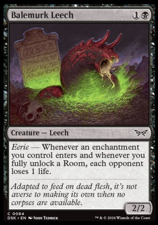 (084) Magic The Gathering Duskmourn: House of Horror Single: Balemurk Leech Common