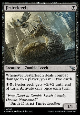 (085) Magic The Gathering Murders at Karlov Manor Single: Festerleech Holo Uncommon