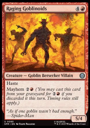 (085) Magic The Gathering Magic: The Gathering | Marvel's Spider-Man Single: Raging Goblinoids Holo Uncommon