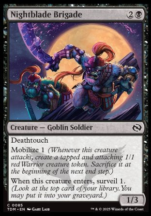 (085) Magic The Gathering Tarkir: Dragonstorm Single: Nightblade Brigade Holo Common