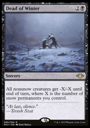 (085/254) Magic The Gathering Modern Horizons Single: Dead of Winter Holo Rare
