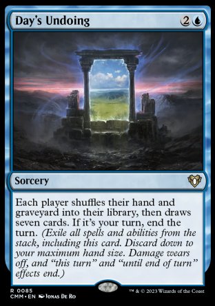 (085) Magic The Gathering Commander Masters Single: Day's Undoing Rare