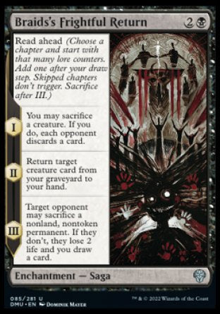 (085) Magic The Gathering Dominaria United Single: Braids's Frightful Return Holo Uncommon