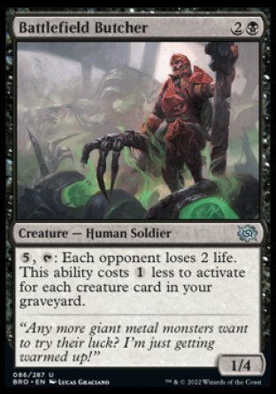 (086) Magic The Gathering The Brothers' War Single: Battlefield Butcher Uncommon